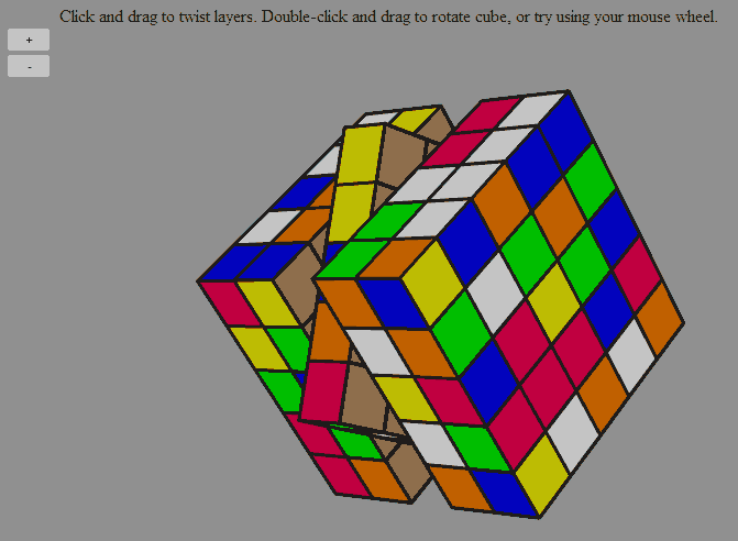 Snapshot of Flash Rubik Cube Simulator
